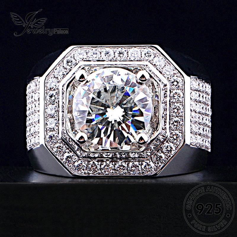 Jewelrypalace Cincin Wanita Asli Mewah Moissanite925 Perak Berlian R501