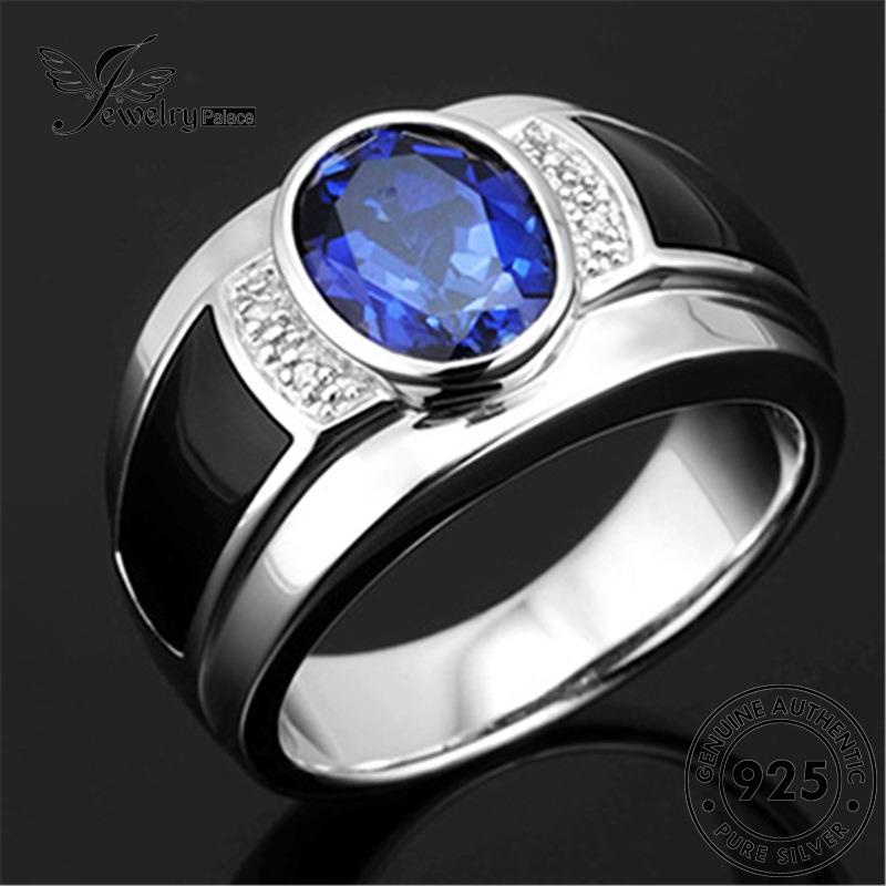 Jewelrypalace Cincin Safir Domineering Asli Wanita Perak925 Oval R618