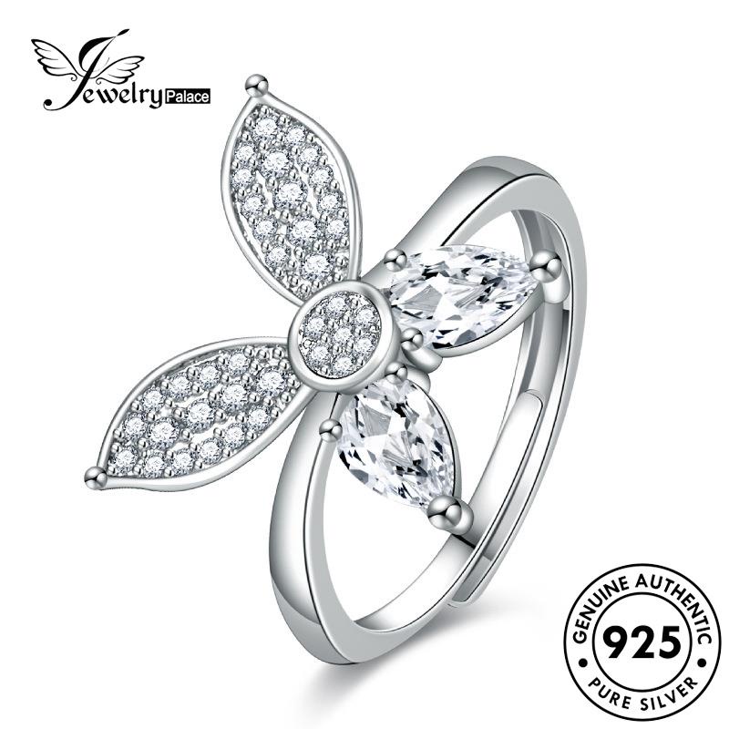 Jewelrypalace Cincin Perak925 Berlian Moissanite Emas Kreatif Asli Butterfly Wanita R1094