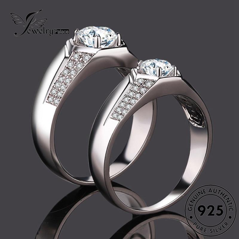 Jewelrypalace Moissanite Fashion Pria Cincin Berlian925 Perak Asli R1109