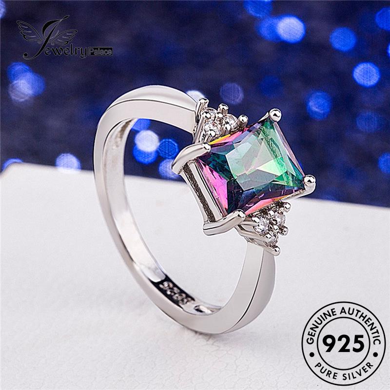 Jewelrypalace Sapphire925 Perak Kreatif Asli Cincin Kotak Wanita R1207