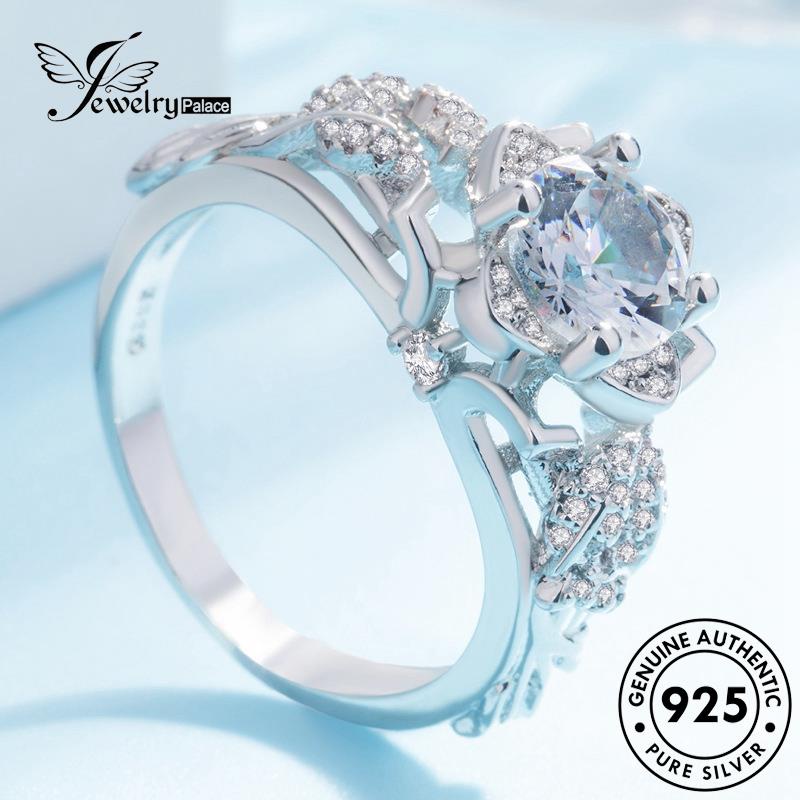 Jewelrypalace Cincin Kreatif Berlian Asli925 Moissanite Perak Wanita Bintang Adas R1477