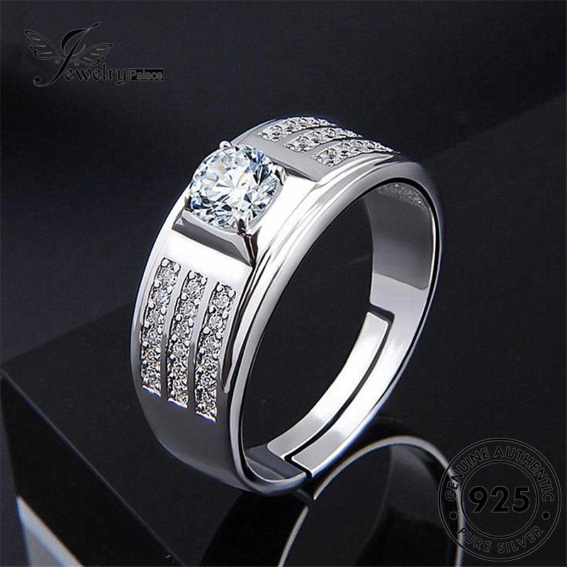 Jewelrypalace Moissanite Berlian925 Wanita Perak Simple Asli Rings R1302