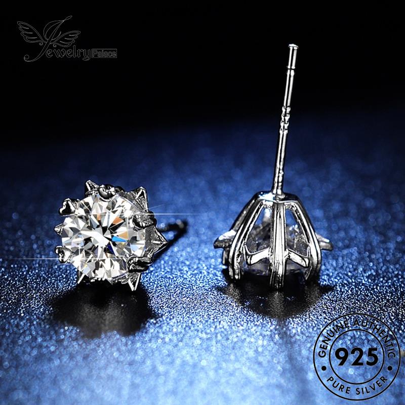 Jewelrypalace Snowflake Wanita Asli Perak Berlian Moissanite Anting925 Stud E13