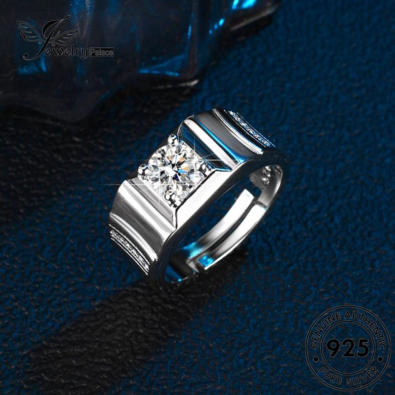 Jewelrypalace Moissanite925 Cincin Asli Fashion Berlian Perak Pria R376