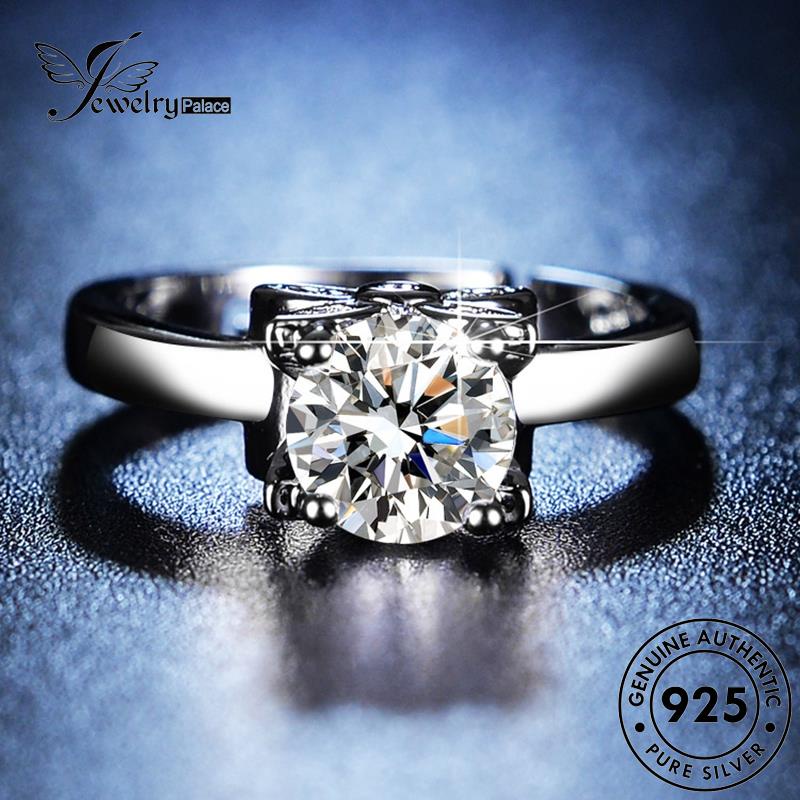 Jewelrypalace Rings925 Perak Kepribadian Asli Wanita Berlian Moissanite Kupu-Kupu R166