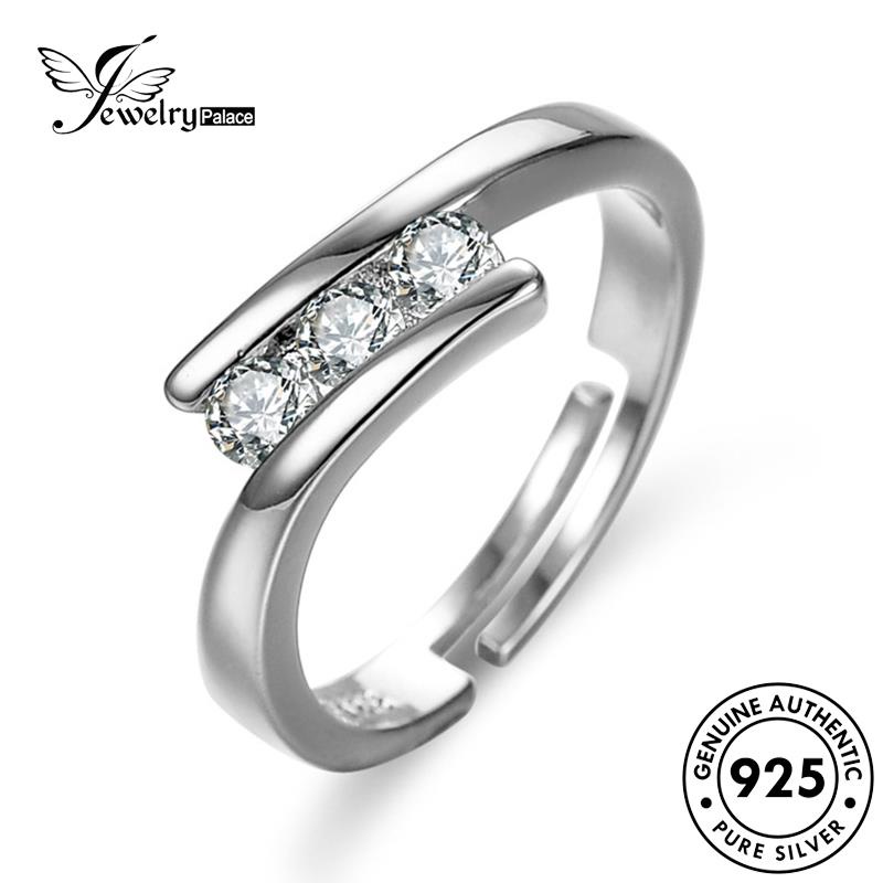 Jewelrypalace Kepribadian Asli925 Moissanite Perak Wanita Rings Berlian Geometri R169