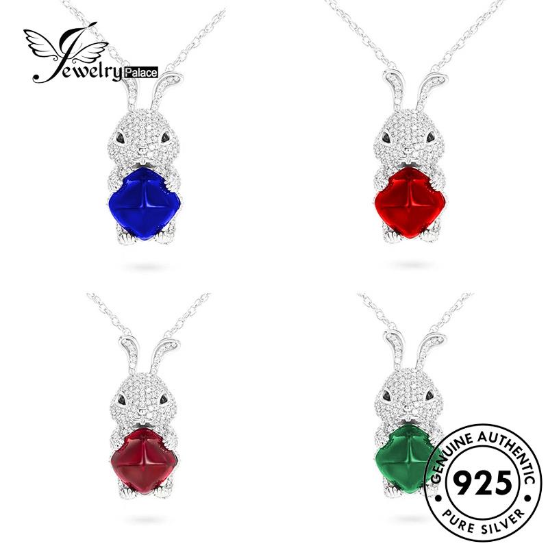 Jewelrypalace Original Kalung Wanita Cute Sapphire Rabbit925 Perak N1594