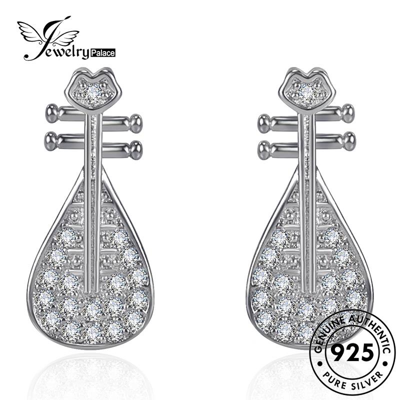 Jewelrypalace Anting Asli Perak Moissanite Berlian Wanita Stud Emas Lute925 E737