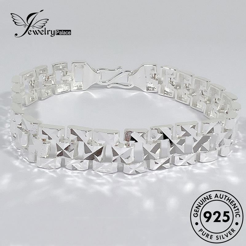 Jewelrypalace Gelang Kotak Kotak Perak Wanita Mobil Emas Asli925 B671