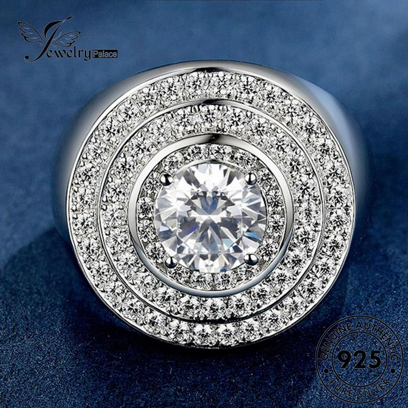 Jewelrypalace Emas Perak Wanita Jam925 Cincin Asli Disc Moissanite Berlian R1716