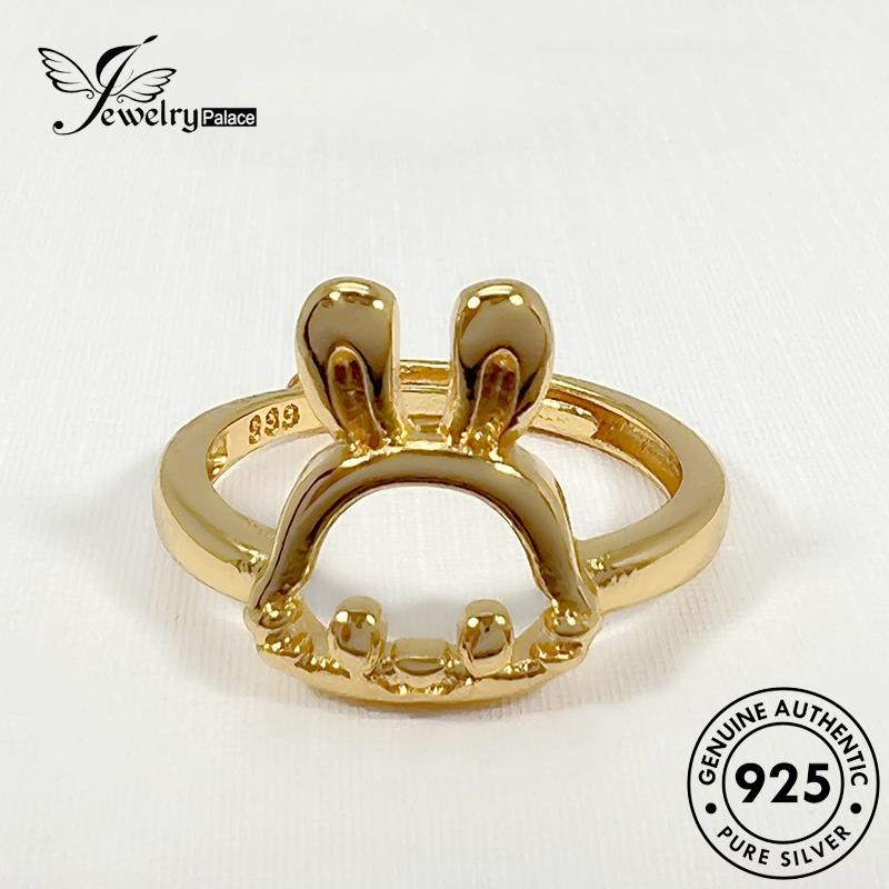 Jewelrypalace Cincin Bunny Wanita Perak Tawar Emas Asli925 R1785