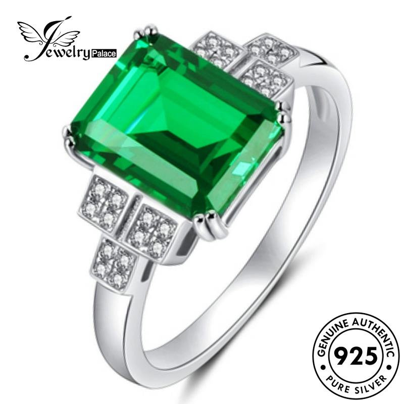 Jewelrypalace Cincin Wanita Fashion Perak925 Asli Zamrud R1761