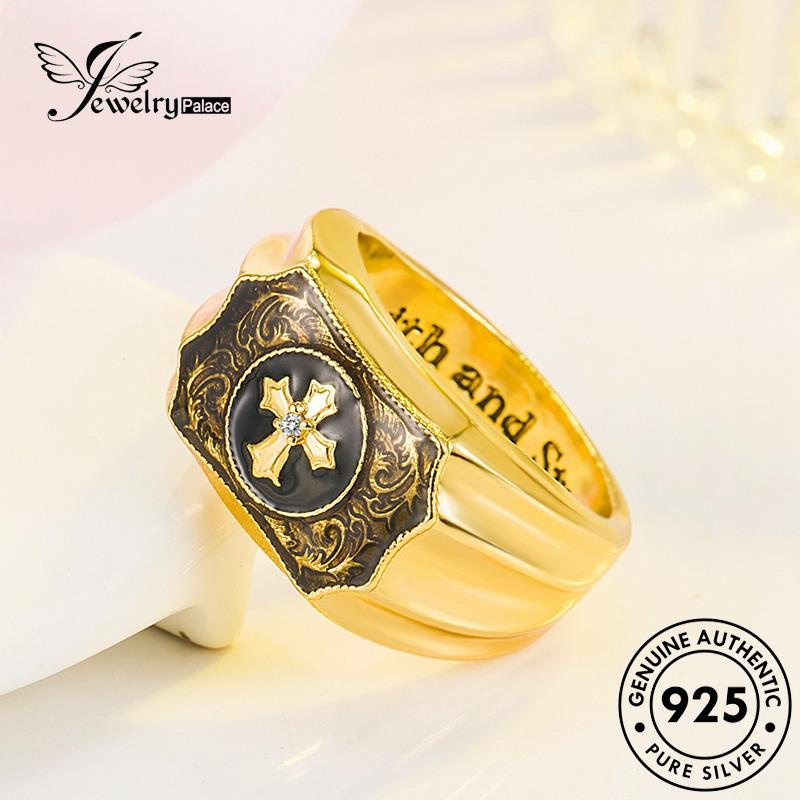 Jewelrypalace Cincin Berlian Moissanite Wanita Asli Perak925 Silang Emas R1767