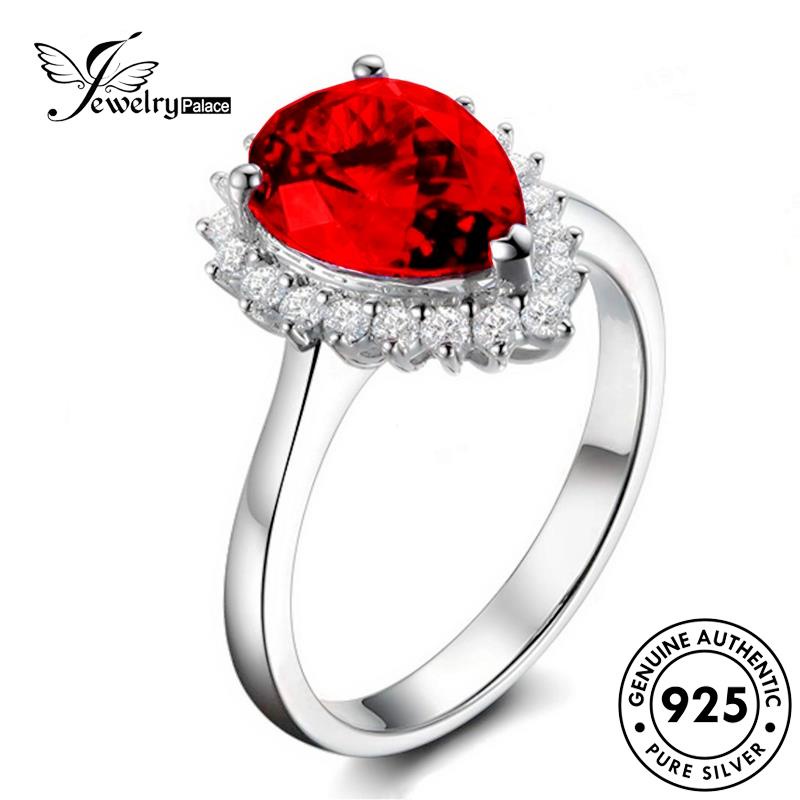 Jewelrypalace Cincin Bentuk Perak Asli Pir925 Wanita Safir R1768