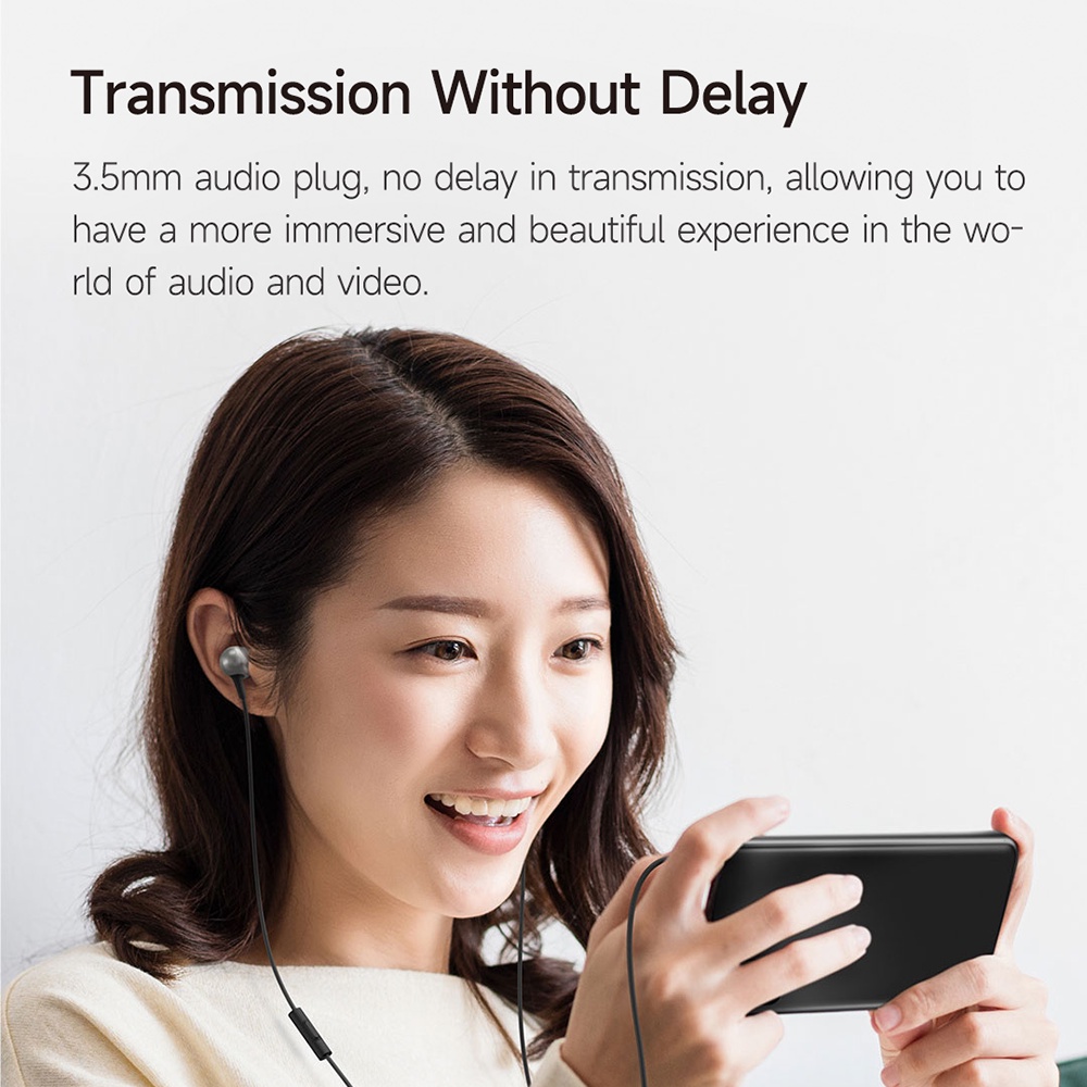 Xiaomi Headphone Kapsul Headset Stereo In-Ear 3.5mm Dengan Microphone Wire Control Earphone Untuk Game Music Movie