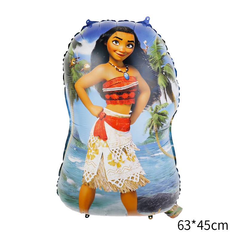 10 Pcs 5 Pcs Disney Movie Moana Action Figure Balon Foil Moana Baby Doll Aluminium Film Balon Festival Ulang Tahun