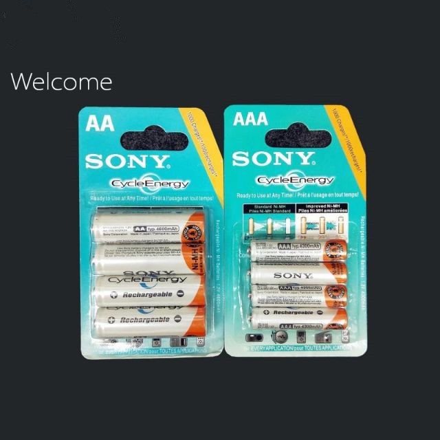 SONY 4in1 AAA AA Baterai Energi Isi Ulang Baterai yang dapat diisi ulang