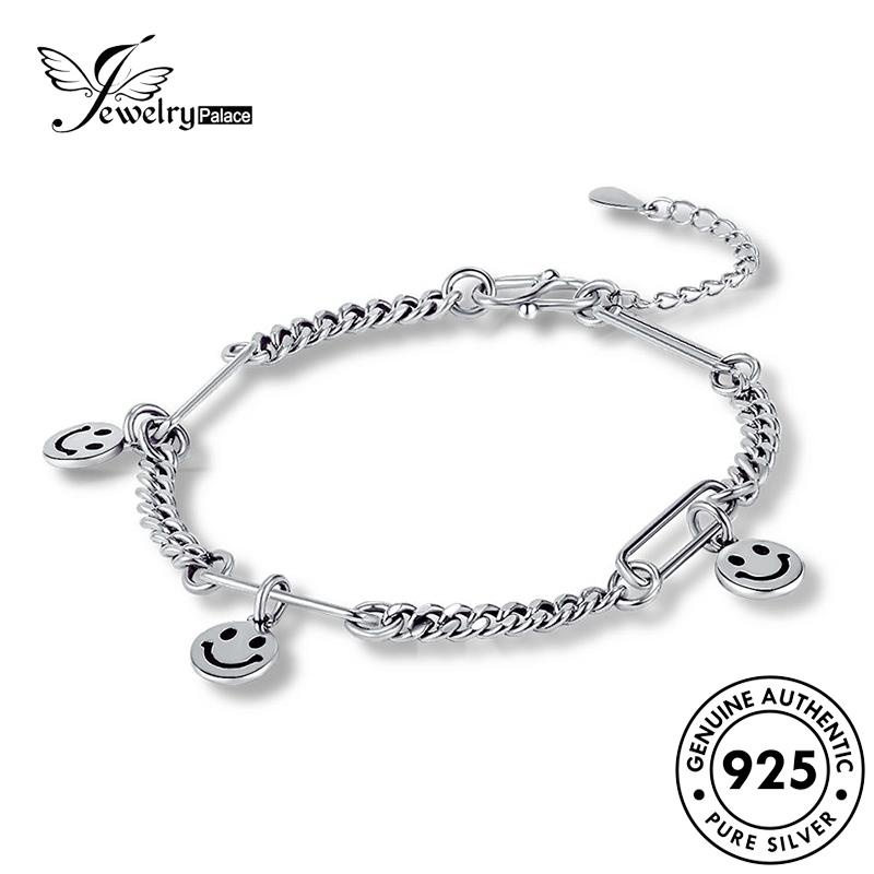 Jewelrypalace Smiley Gelang Perak925 Asli Wanita Retro B218