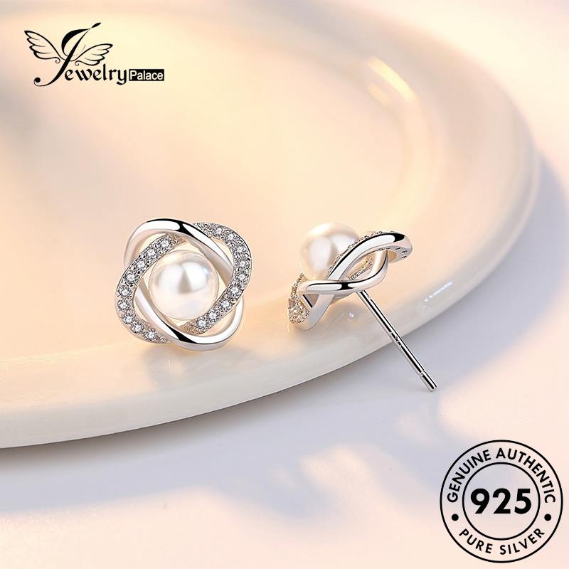 Jewelrypalace 925anting Asli Wanita Perak Mutiara Temperamen Stud E13