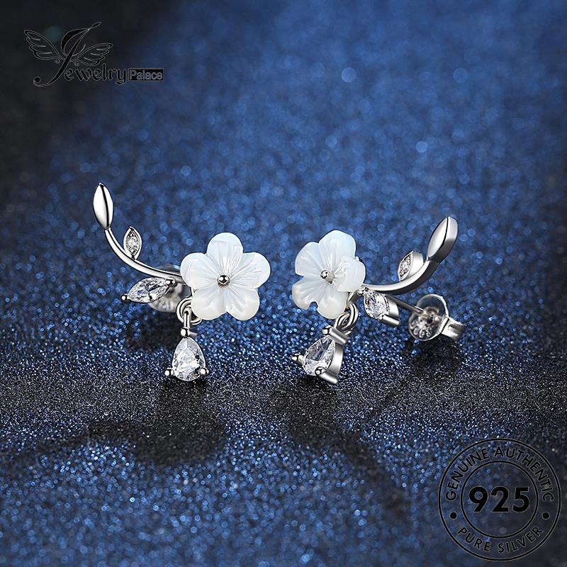 Jewelrypalace Anting Lucu Bunga Perak Tusuk Berlian Wanita Moissanite925 Asli E24