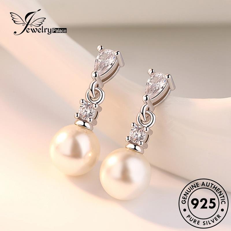 Perhiasantempat Wanita Pribadi Stud Mutiara925 Jumbai Asli Anting Perak E131