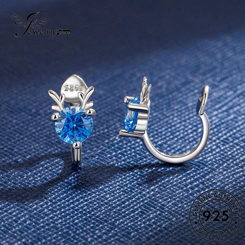 Jewelrypalace Sapphire Perak925 Wanita Anting Tusuk Kepribadian Asli Elk E149