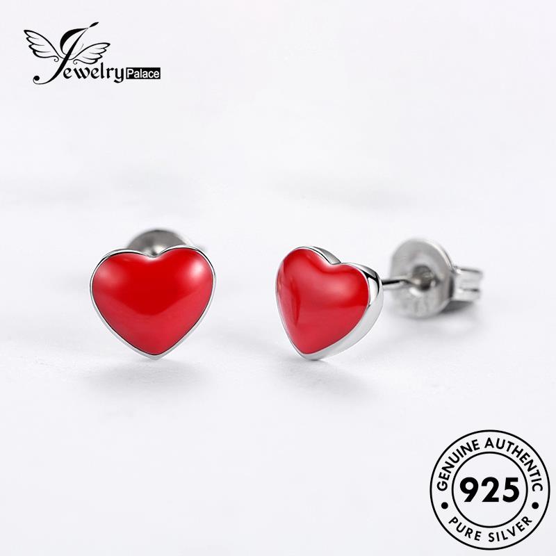 Jewelrypalace Wanita Hati Perak Asli925 Anting Fashion Bentuk Stud E185