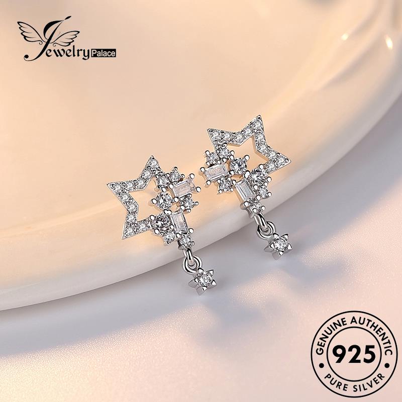 Jewelrypalace Bintang Wanita Stud Temperamen Moissanite925 Berlian Anting Perak Asli E190