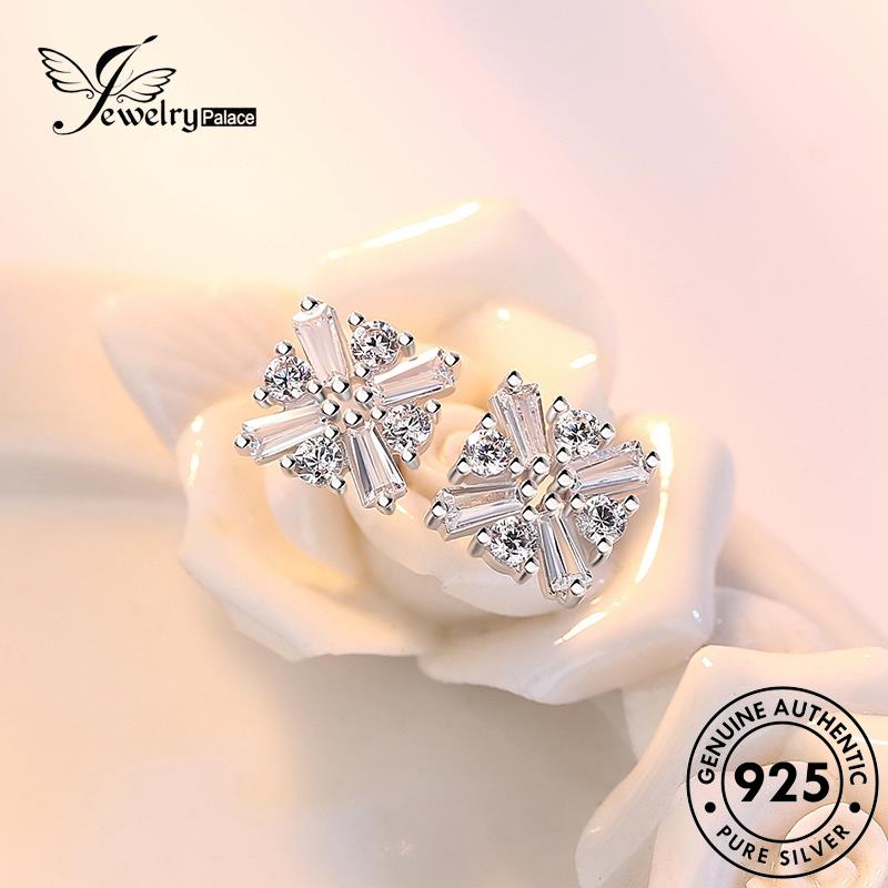 Jewelrypalace Anting Wanita Temperamen Stud Moissanite Persegi Berlian Asli Perak925 E224