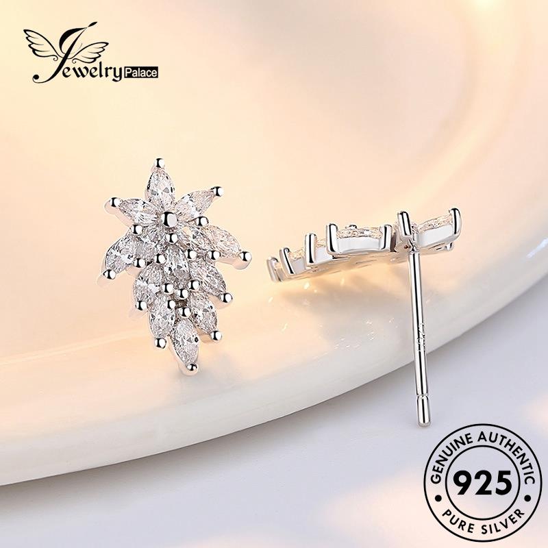 Jewelrypalace Wanita Perak Stud Asli Fashion Moissanite Anting Ekor Merak Berlian925 E226