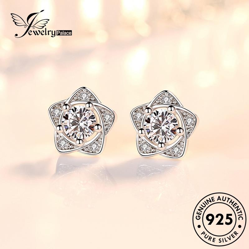 Jewelrypalace Anting Berujung Lima Temperamen Stud Kecubung Bintang Perak Asli925 Wanita E291