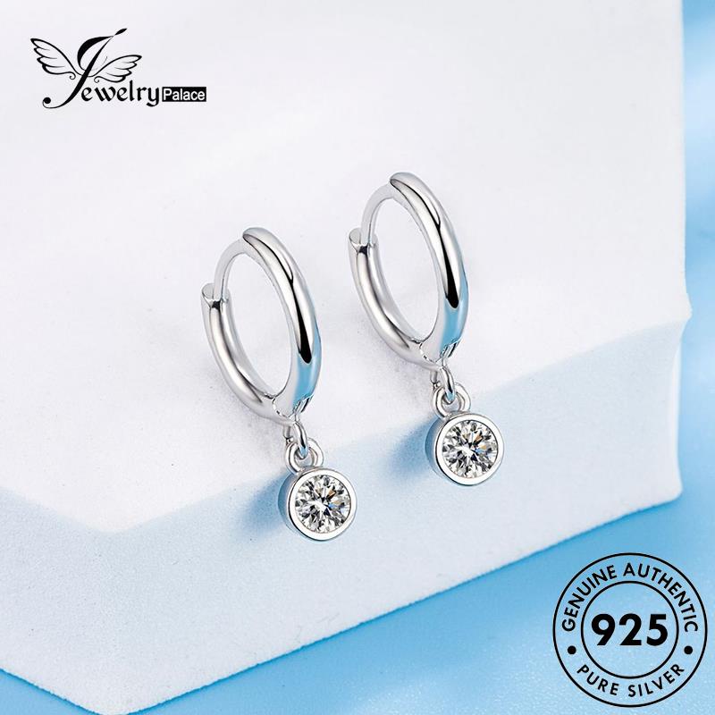 Jewelrypalace Asli Berlian Moissanite Hoop925 Kepribadian Perak Wanita Anting E431