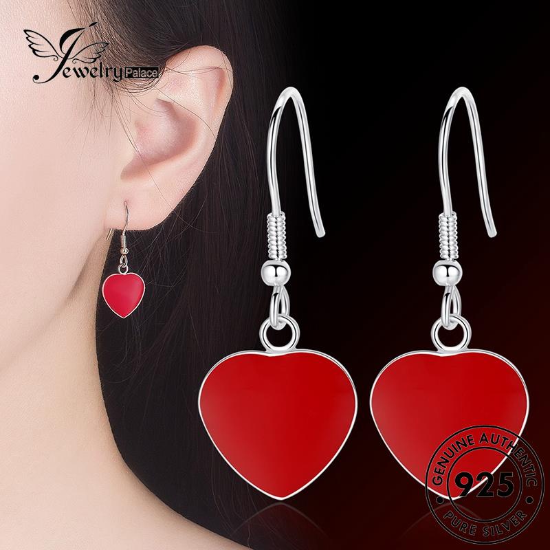 Jewelrypalace 925kait Hati Asli Wanita Anting Lucu Perak E510