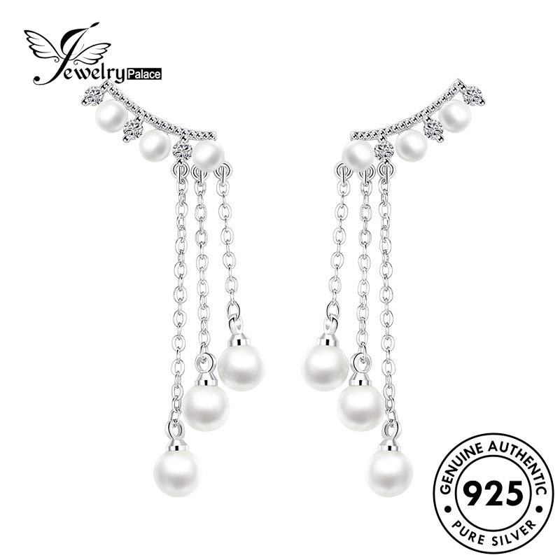 Jewelrypalace Mutiara925 Anting Berlebihan Wanita Stud Perak Asli E522