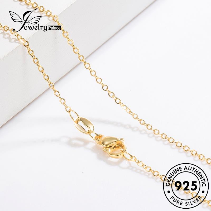 Jewelrypalace Kalung Perak925 Wanita Salib Simple Emas Asli N61