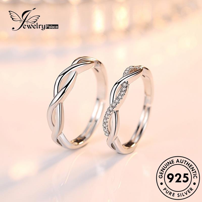 Jewelrypalace Diamond Iii Cincin Asli Sansei Simple Moissanite Perak925 Couple R48