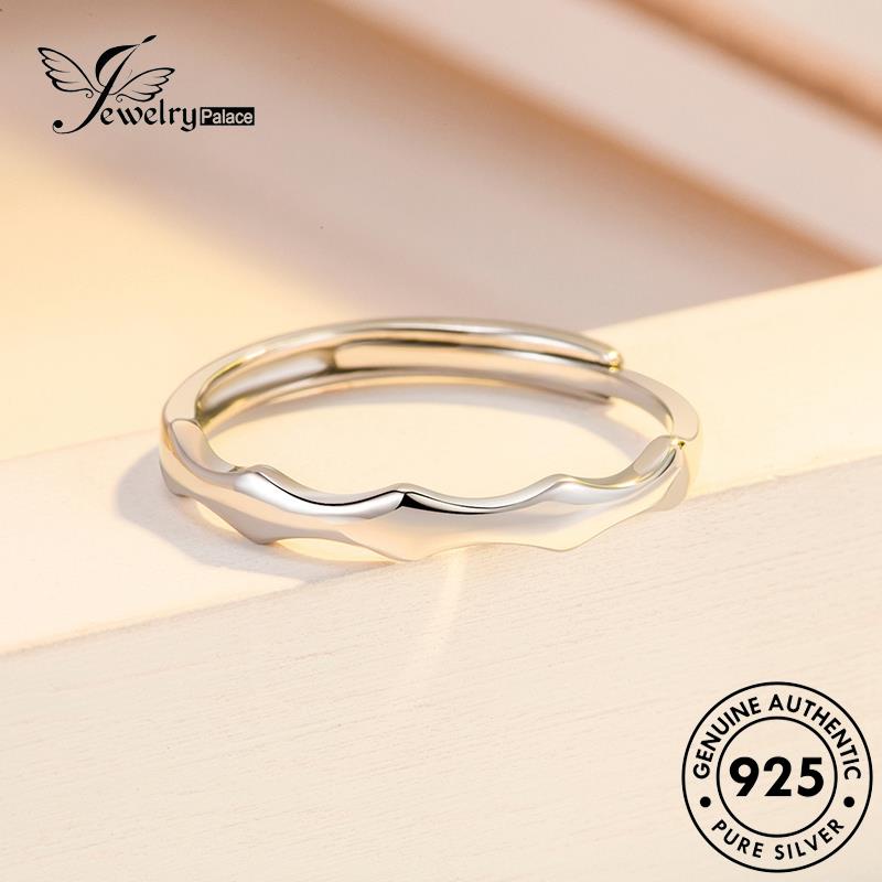 Jewelrypalace925 Cincin Bambu Asli Perak Pasangan Pribadi R86