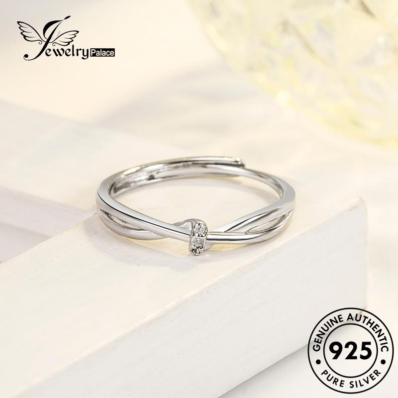 Jewelrypalace Cincin Couple Minimalis Perak Asli925 Mobius R96