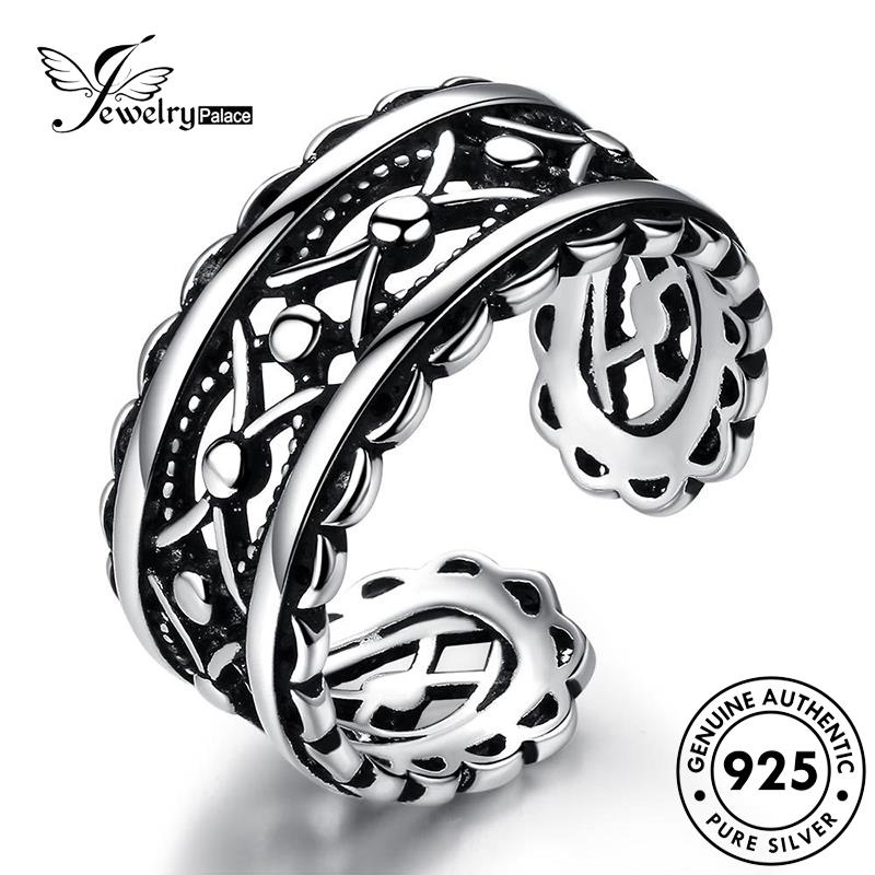 Jewelrypalace Vintage Asli925 Cincin Rantai Silver Wanita R158