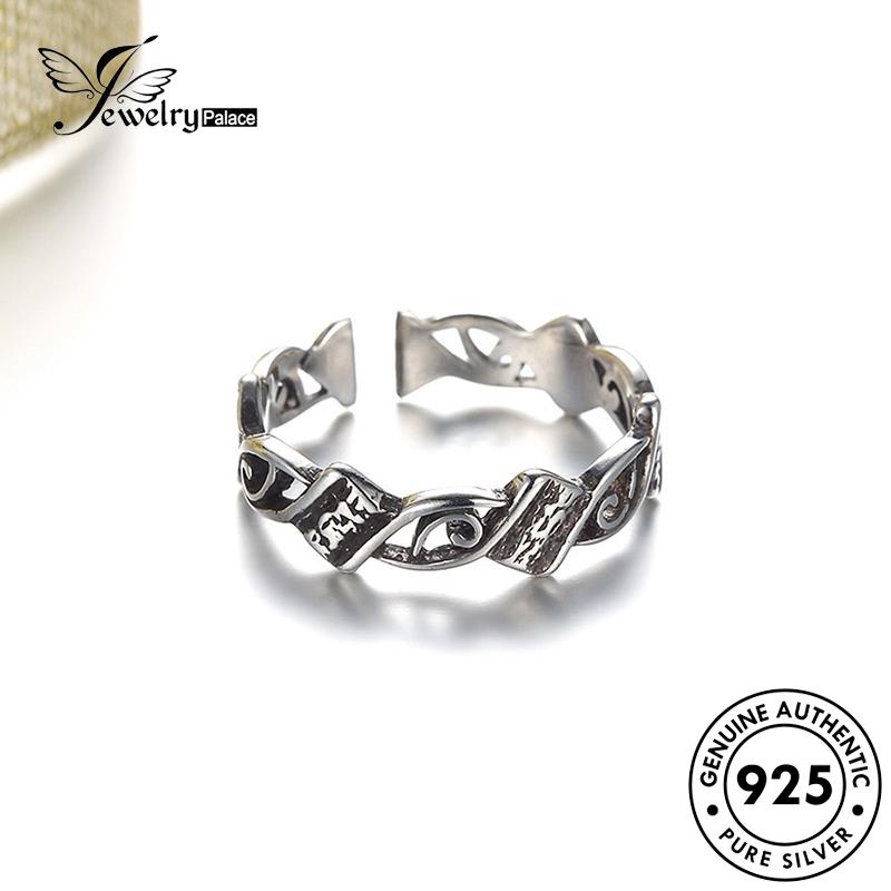 Jewelrypalace Braided Vintage Wanita925 Cincin Perak Asli Twist R266