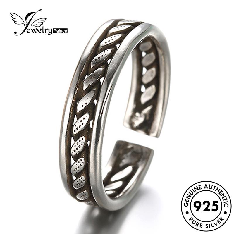 Jewelrypalace Twine Cincin Perak Wanita Vintage Asli925 R268