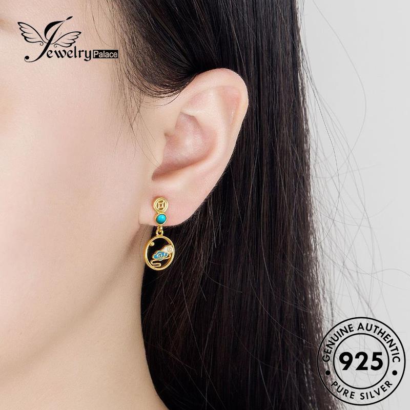 Jewelrypalace Wanita925 Set Perak Asli Menguntungkan Kalung Awan Retro S11