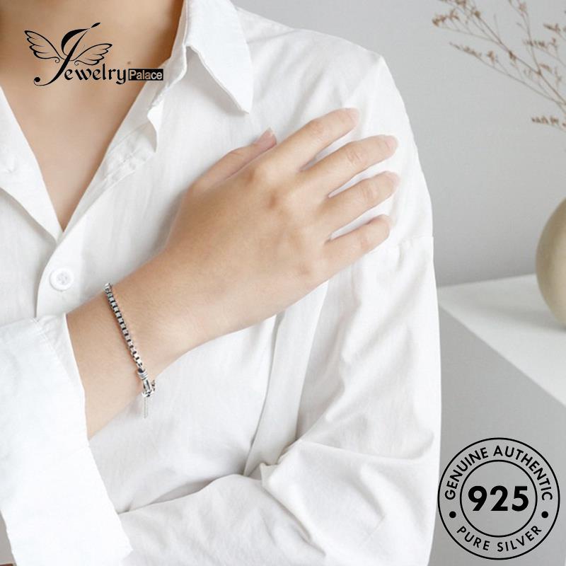 Jewelrypalace 925kotak Gelang Retro Asli Wanita Silver B58
