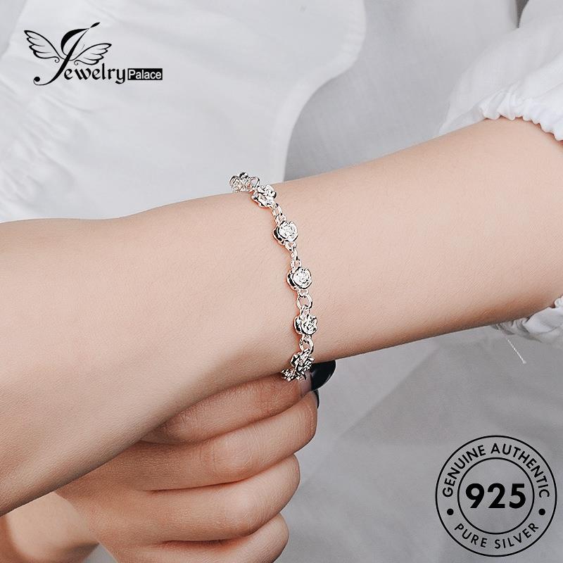 Perhiasantempat925mawar Simple Wanita Asli Gelang Perak B64