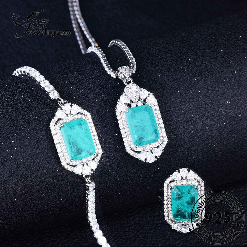 Jewelrypalace Cut Silver Gelang Aquamarine Asli Wanita Princess925 B542