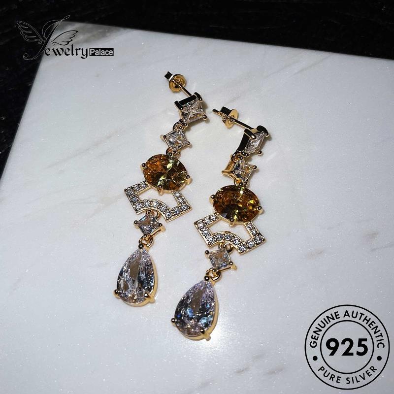 Jewelrypalace Stud Wanita Emas Citrine Sektor Asli Anting Perak925 E1125