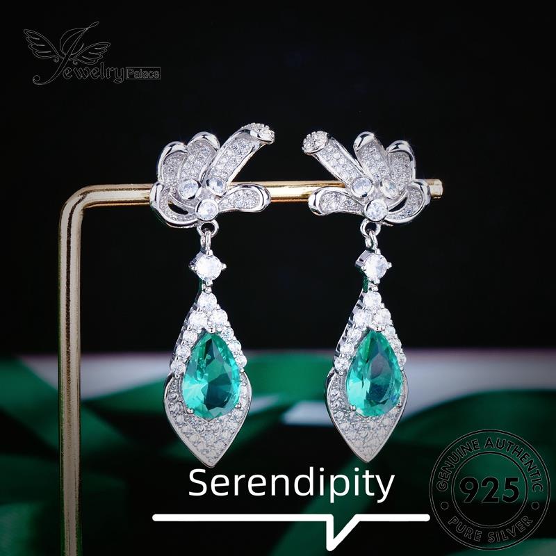 Jewelrypalace Stud Kaktus Wanita Anting Perak Asli925 Emerald E1196