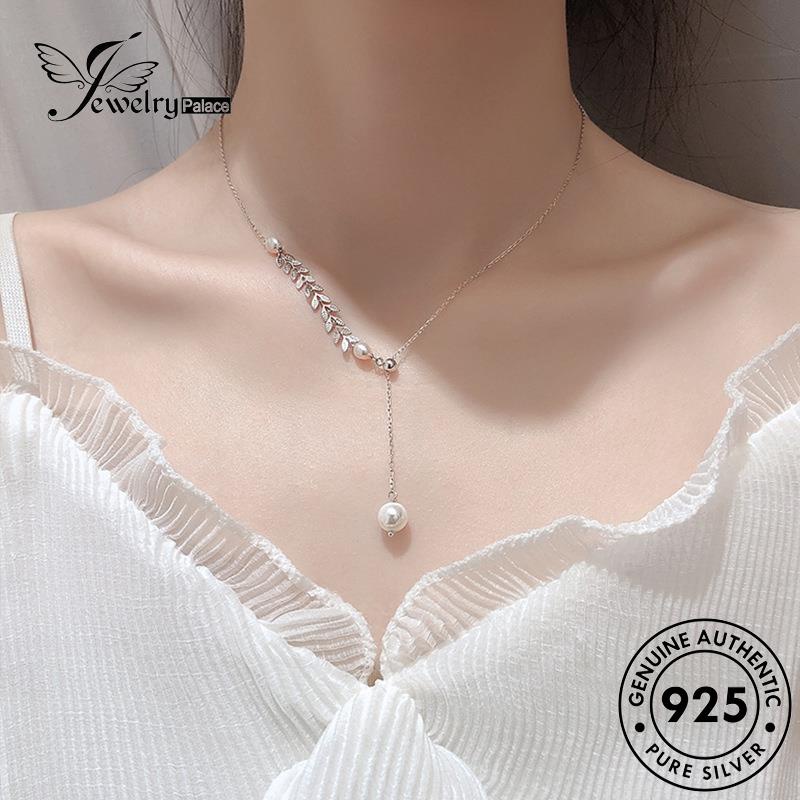 Jewelrypalace Kalung Mutiara Perak Telinga Gandum925Asli Fashionable Wanita N981