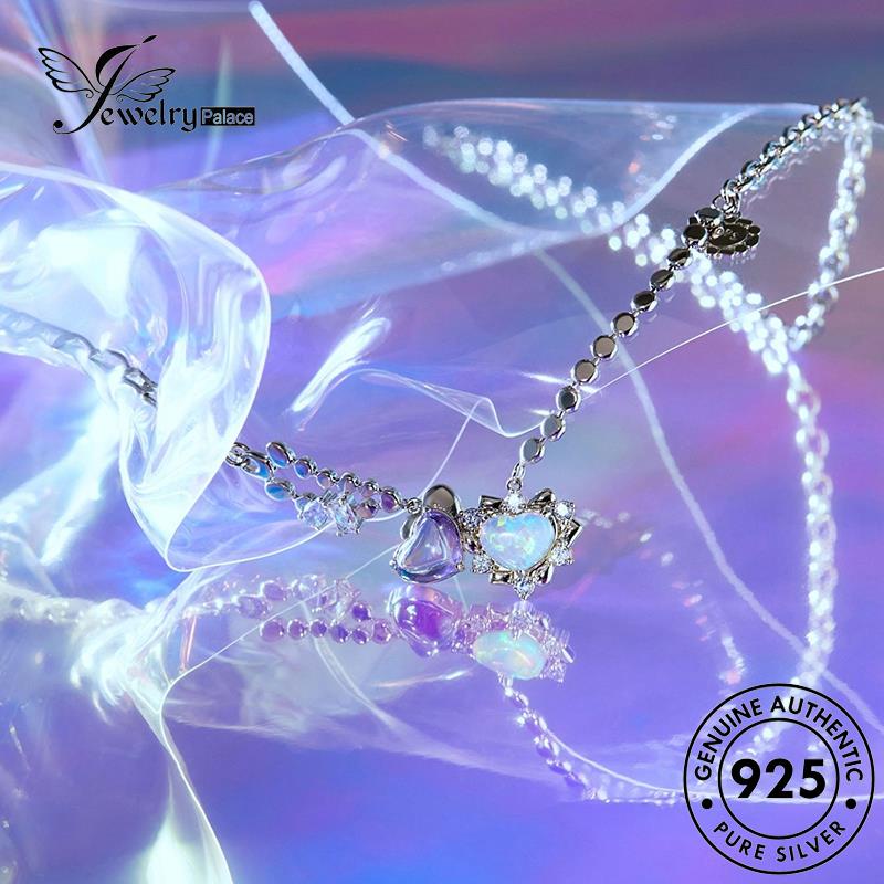 Jewelrypalace Kalung Perak Asli Love925 Wanita Moonstone Fashion N1123